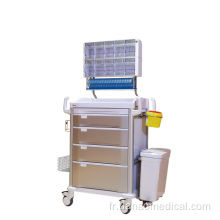 Chariot multifonctionnel d&#39;anesthésie de tiroir de 4 couches d&#39;hôpital